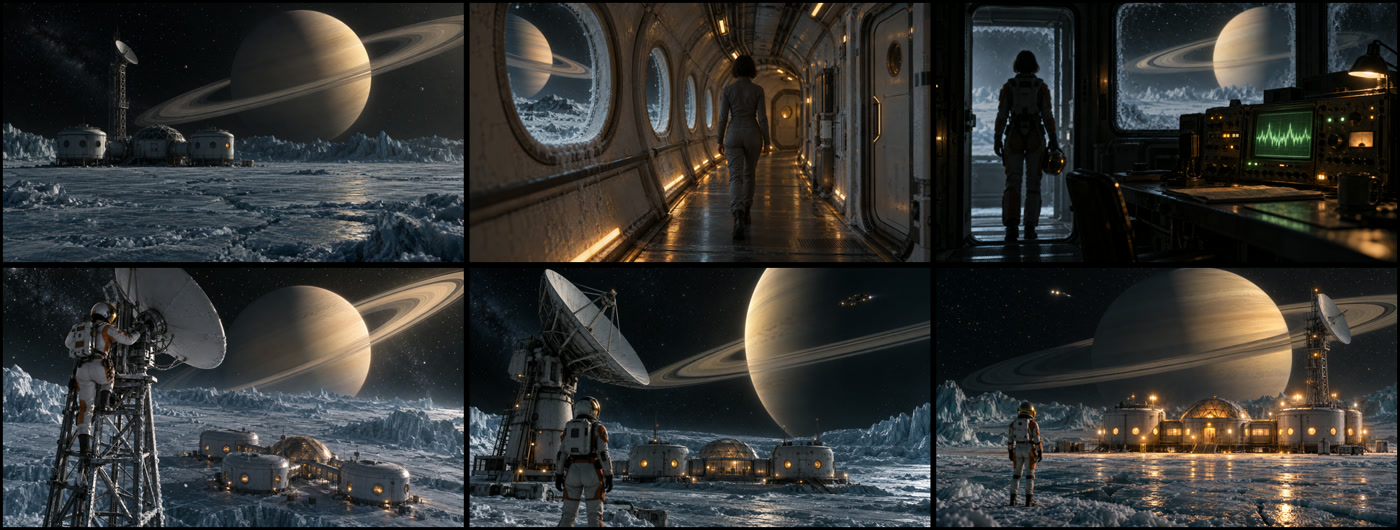 The six illustrations gpt-image made for the story, same style in every frame.